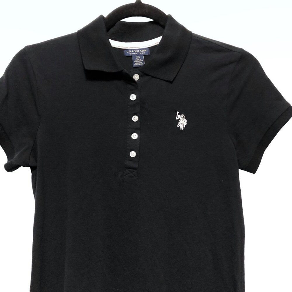 U.S. Polo Assn Solid Black Collared Button Down S… - image 6